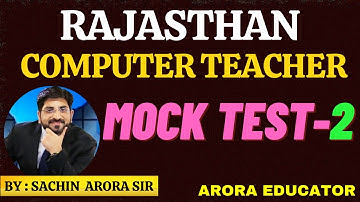 Rajasthan Computer Teacher Mock Test Day-2 | Rajasthan Computer Instructor Vacancy | By Sachin sir |
