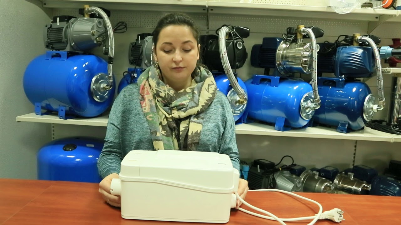 Канализационная установка Grundfos Sololift2 D-2 обзор - YouTube