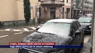 Etg - Como, per domani prevista neve anche in pianura. Revocate le misure antismog
