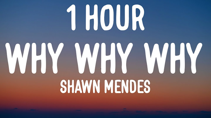 Shawn Mendes - Why Why Why (1 HOUR/Lyrics)