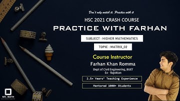 Lecture 02 - Matrix Part 02 : HSC 2021 Crash Course #Determinant #HSC #HSC2021 #HigherMath