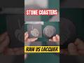 Lacquer vs Raw Slate: Which Actually Stops Stains #coasters #diy #experiment