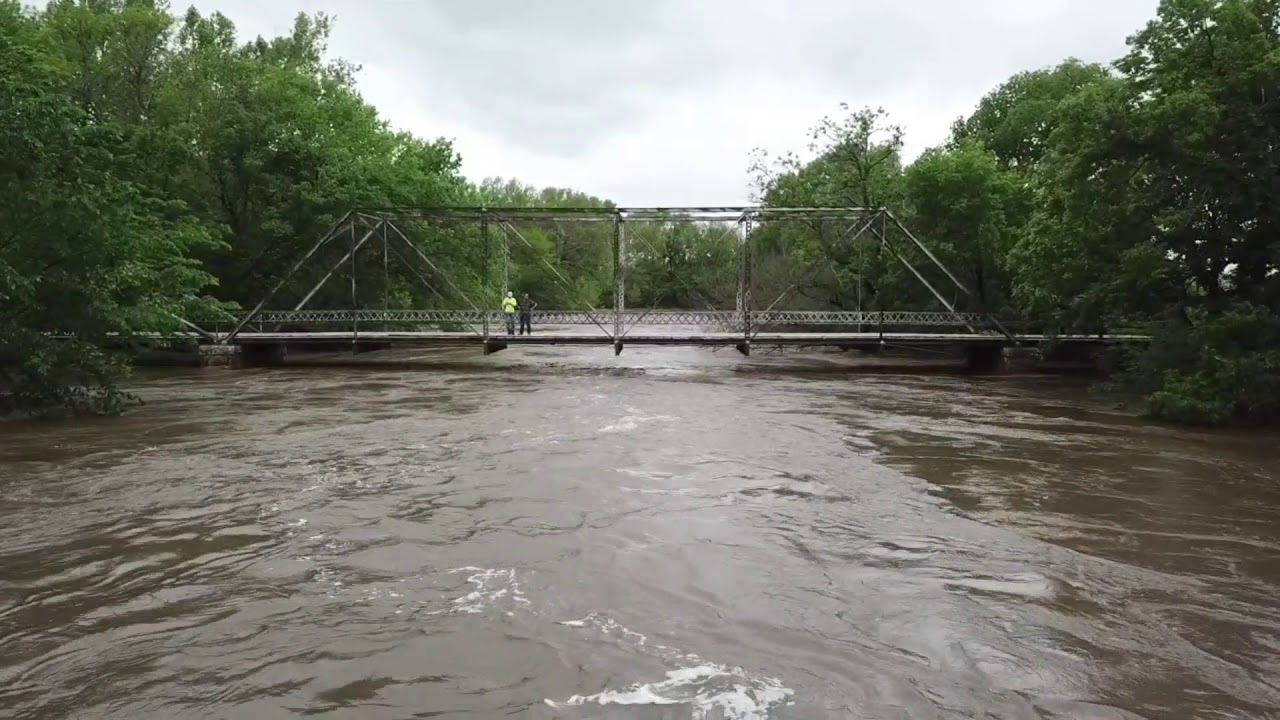 Flood Waters Under the Little Walnut River Bridge, Butler County YouTube
