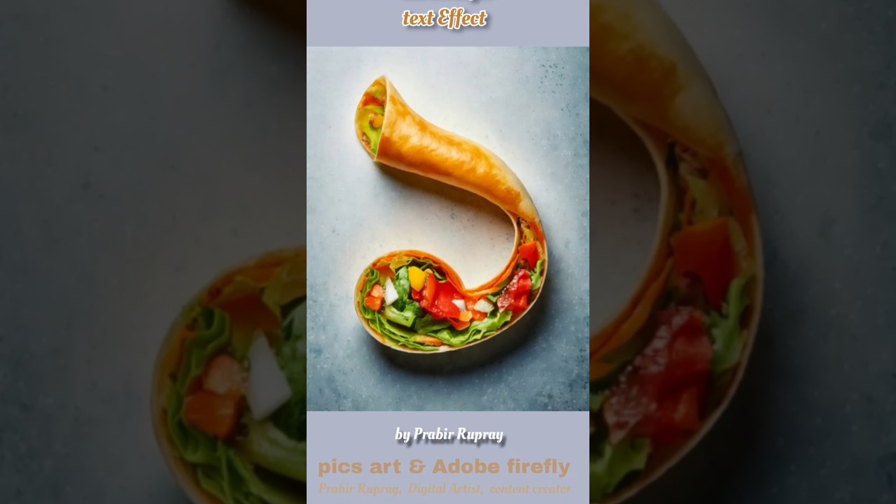 Ekroll Style Text Effect | PicsArt + Firefly AI 