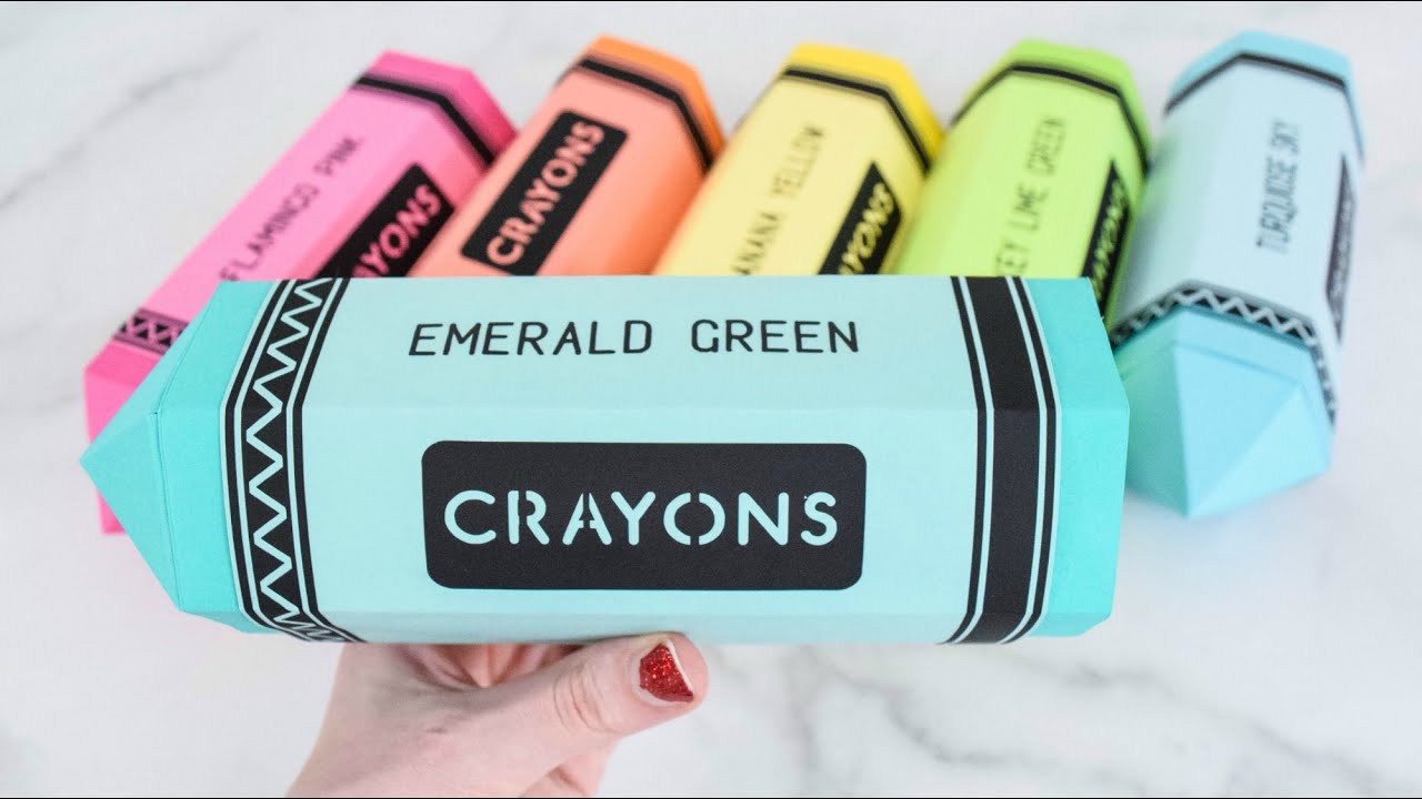 DIY Teacher Gifts Crayon & Pencil Paper Gift Box Tutorial 