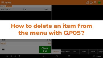 4. How to delete an item from the menu with QPOS? | Billing Software | QPOS Menu Management