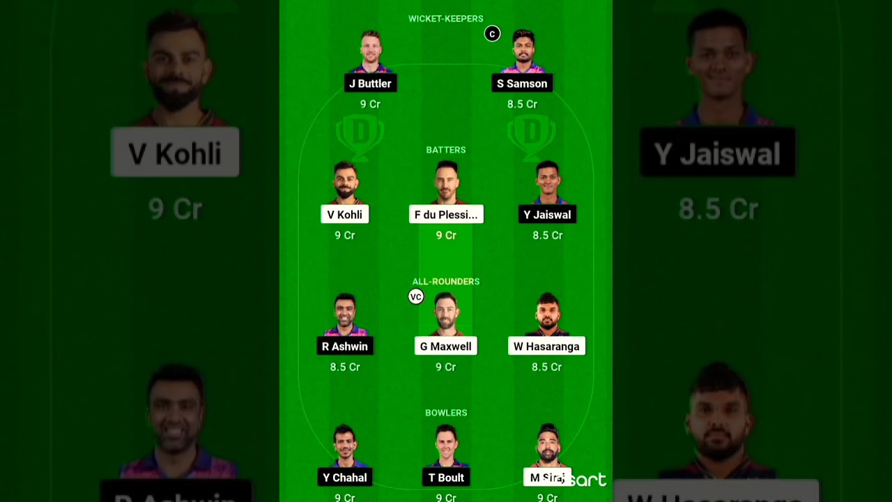 RCB vs RR TATA IPL 2023 dream11 Prediction RCB vs RR dream11 team 