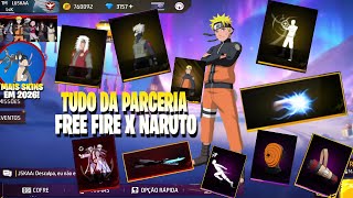 TUDO DA NOVA PARCERIA FREE FIRE X NARUTO!! CONFIRA TUDO QUE ESTÁ CHEGANDO NA MAIOR PARCERIA DO JOGO!