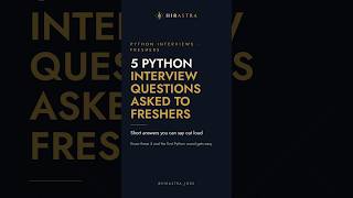 Python Interview Answers 🤫 5 Fresher Questions