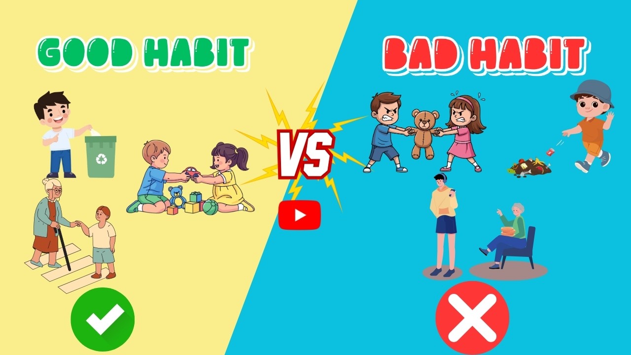 Good Choices, Bright Future! 🌈✨ | Good Habit vs Bad Habit for Kids #education #english #learning