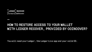 How to Restore with LEDGER RECOVER provided by COINCOVER by Ledger 303 views 6 months ago 2 minutes, 32 seconds