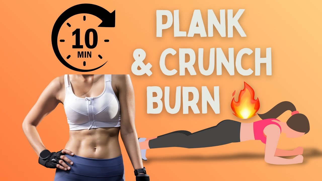 10-Min Plank & Crunch Burn | Silent Core Workout (Abs, Obliques, Lower ...