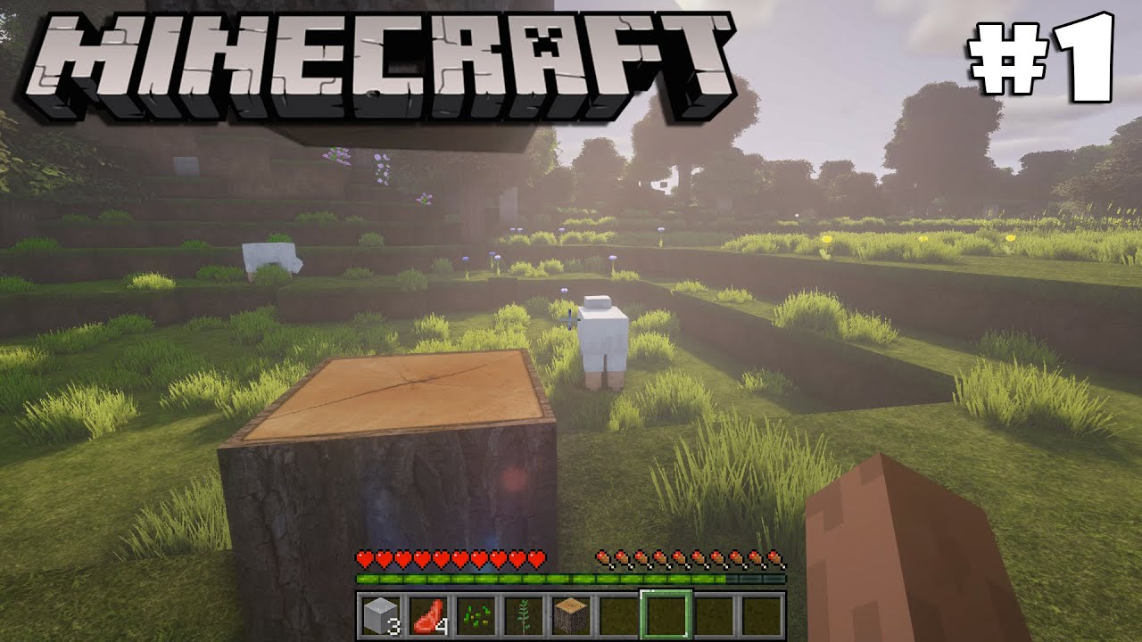 LETZ START MINECRAFT WITH REALESTIC GRAPHICS MOD | GAMEPLAY #1 | AR7 YT ...