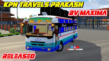 🎀🤩KPN TRAVELS PRAKASH BV MAXIMA BUS MOD IN BUSSID🔥😎