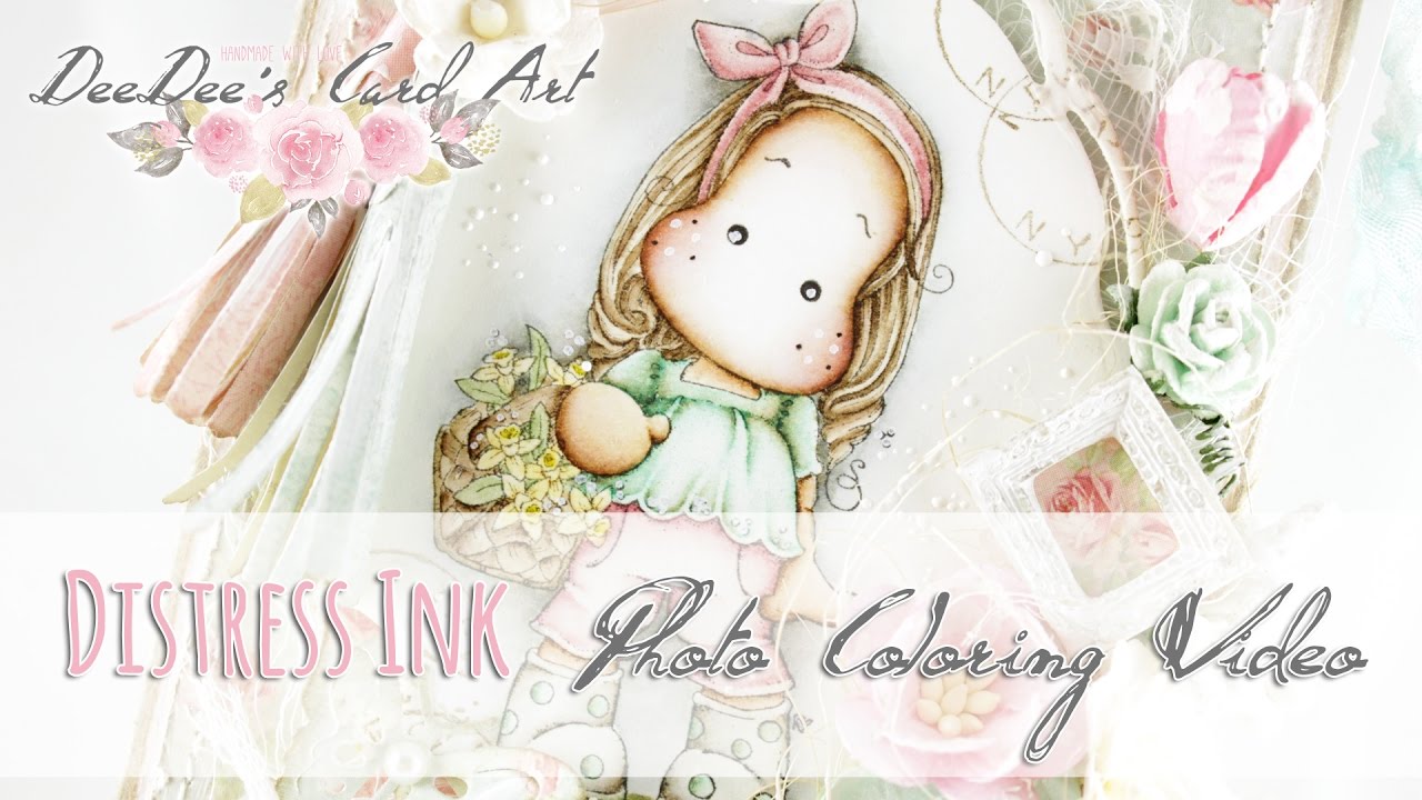 Distress Inks Coloring Video: Tilda with Dotted Boots - YouTube