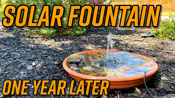 DIY Mini Solar Powered Garden Fountain One Year Update