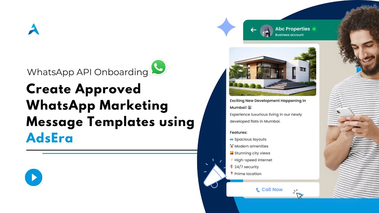 Create Approved WhatsApp Marketing Message Templates using AdsEra - YouTube