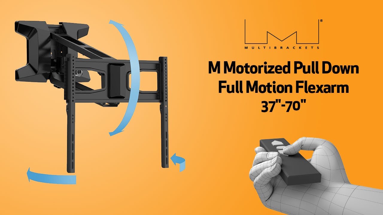 Maclean MC-866 - Supporto per TV Elettrico Regolabile in Altezza, da Montare, 37-65, con Telecomando, Max 50 kg, VESA 600x400