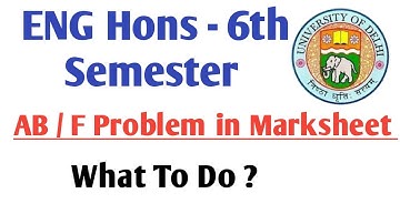 SOL English Hons Sixth Semester Result issues: Absent/ Fail/ Mother