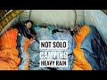 NOT SOLO CAMPING IN HEAVY RAIN OVERNIGHT - ASMR NO TALKING - NON STOP RAIN IN CAMPING IN THE FOREST