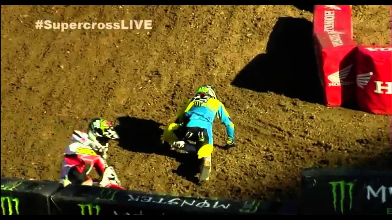 Jake Weimer Crash - First Timed Practice Oakland Supercross 2014