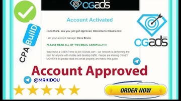 approval account in ogads cpabuild with your info