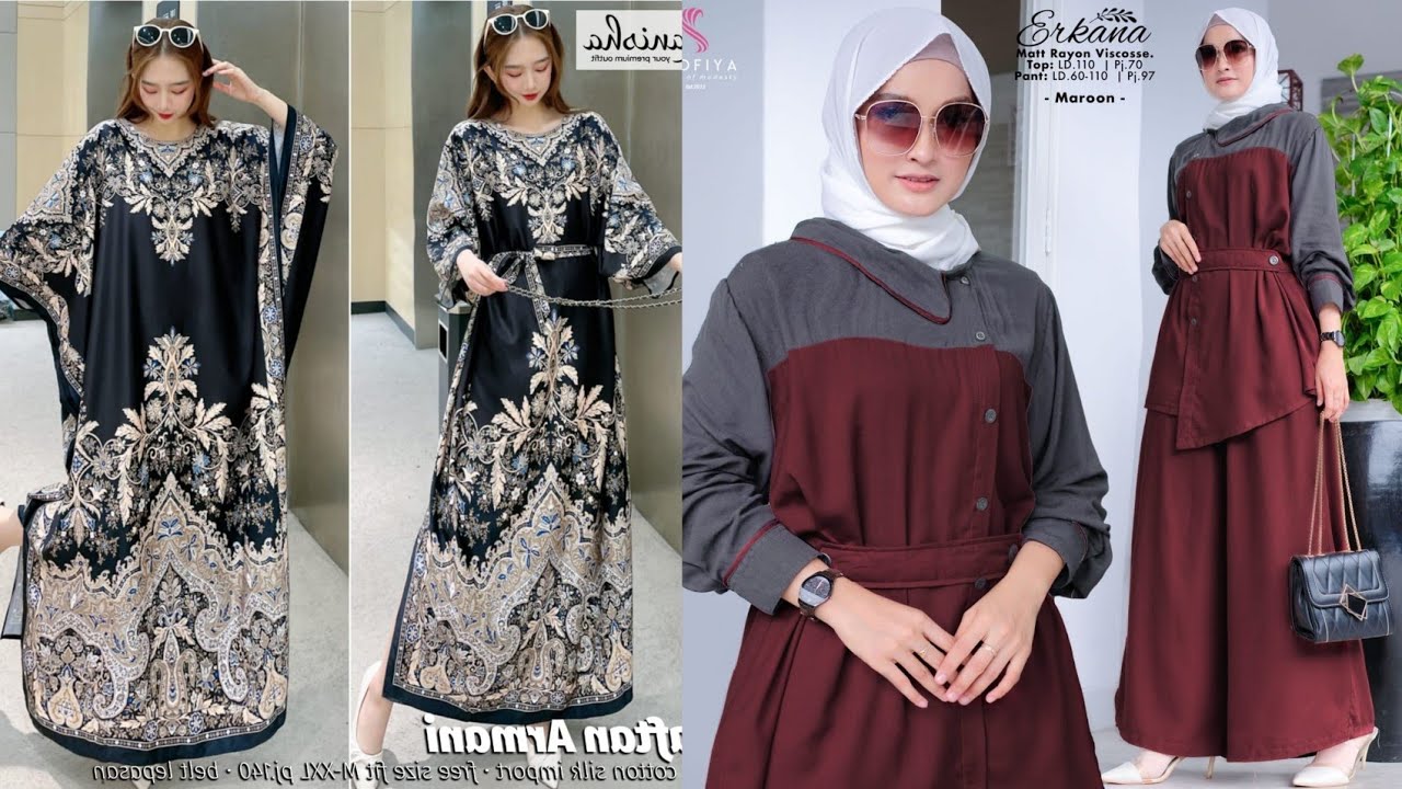 Model gamis terbaru dan setelan one set kekinian