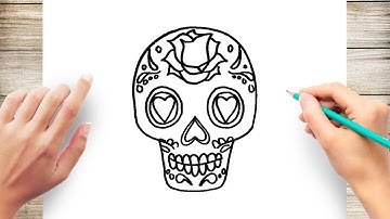 How to draw a sugar skull