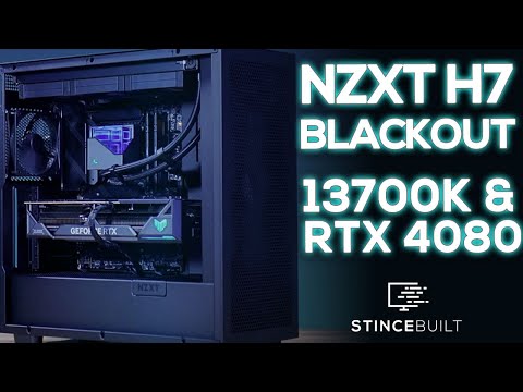 Blackout NZXT H7 Flow RTX 4080 + 13700k PC Build 2023!