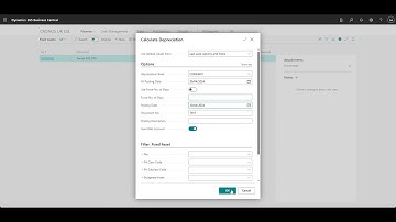 Calculating Depreciation in Business Central
