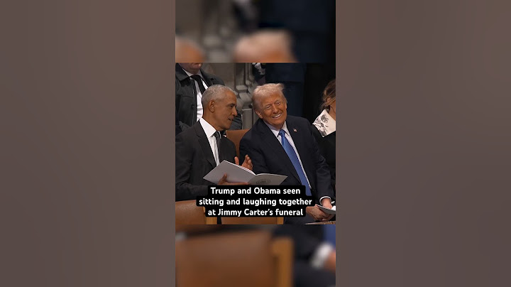 Trump and Obama seen sitting and laughing together at Jimmy Carter's funeral
