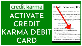 How to Activate Credit Karma Debit Card 2023? Credit Karma Debit Card Activation