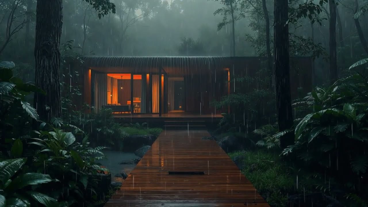 Relaxing Rain in a Hidden Cabin – 3 Hours of Calm Sleep Sounds 🌧