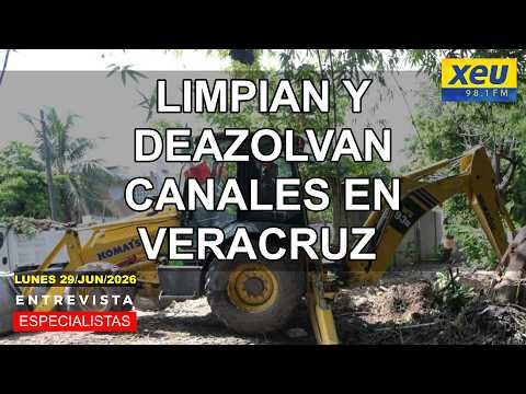  Limpian y desazolvan canales en Veracruz