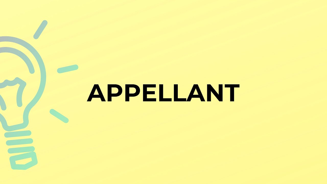 What is the meaning of the word APPELLANT?