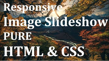 Responsive Image Slideshow in HTML and CSS | PURE CSS | Learn HTML and CSS
