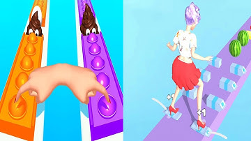 Pop Hop Game! Very Satisfying and Relaxing ASMR slicing Android Game 2 funs #viralvideo