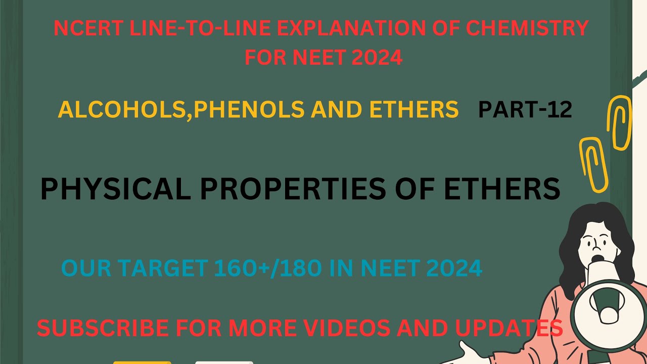 NCERT EXPLANATION OF ALCOHOLS, PHENOLS, AND ETHERS IN