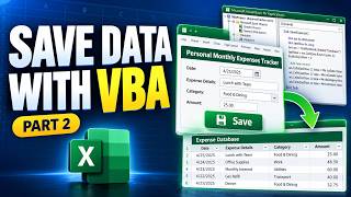 Save Excel Form Data to a Database with VBA | Expense Tracker Part 2