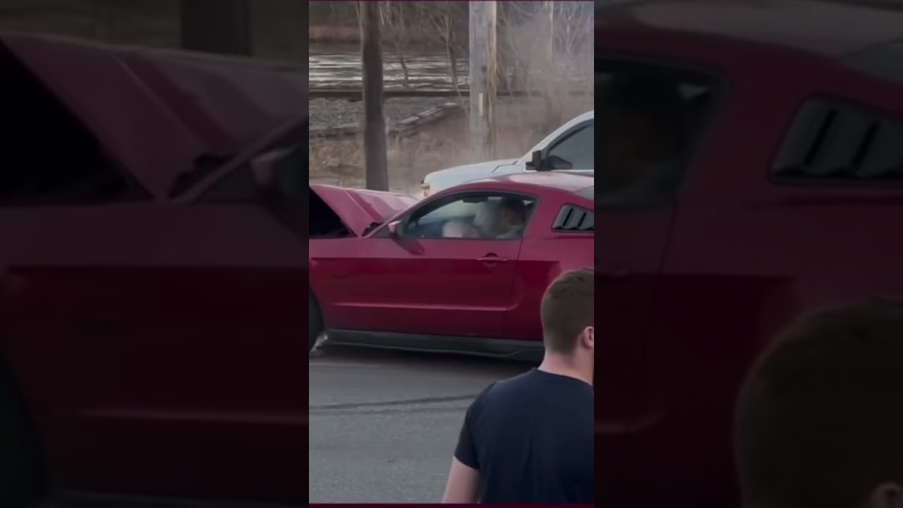 MUSTANG Spins Out Leaving Car Meet And Hits Car 