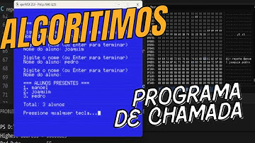 [ALGORITMOS] Implementando o programinha de chamada de classe