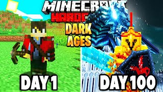 I Survived 100 Days in the DARK AGES in Hardcore Minecraft screenshot 2