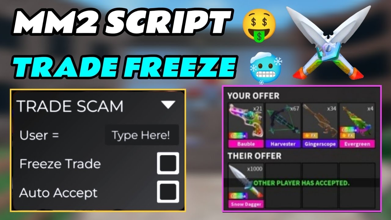 [NEW💕] MM2 TRADE SCAM Script 🤑 & NEW FREEZE TRADE 🥶 2026 Working On ...