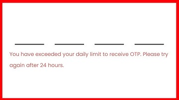 Fix You Have Exceeded Your Daily Limit To Receive OTP Please Try Again Later After 24 Hours Problem