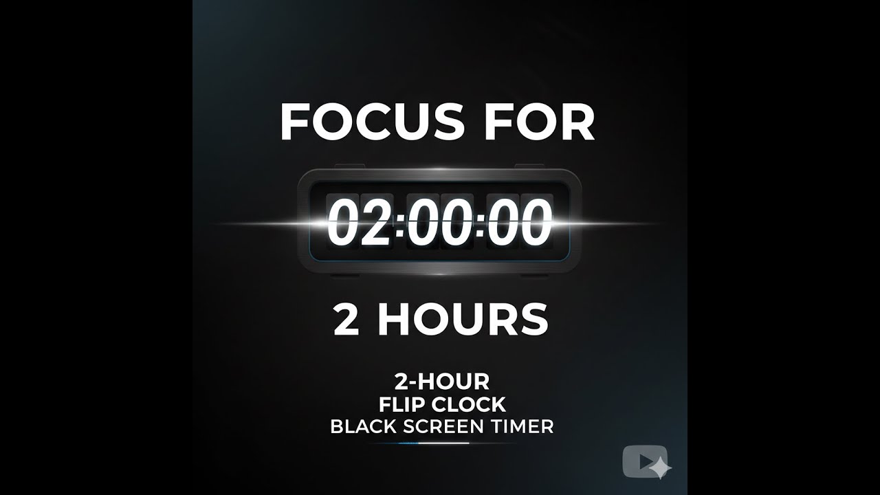 2 Hour Flip Clock Countdown Timer | Soft Ticking Sound | Focus Timer