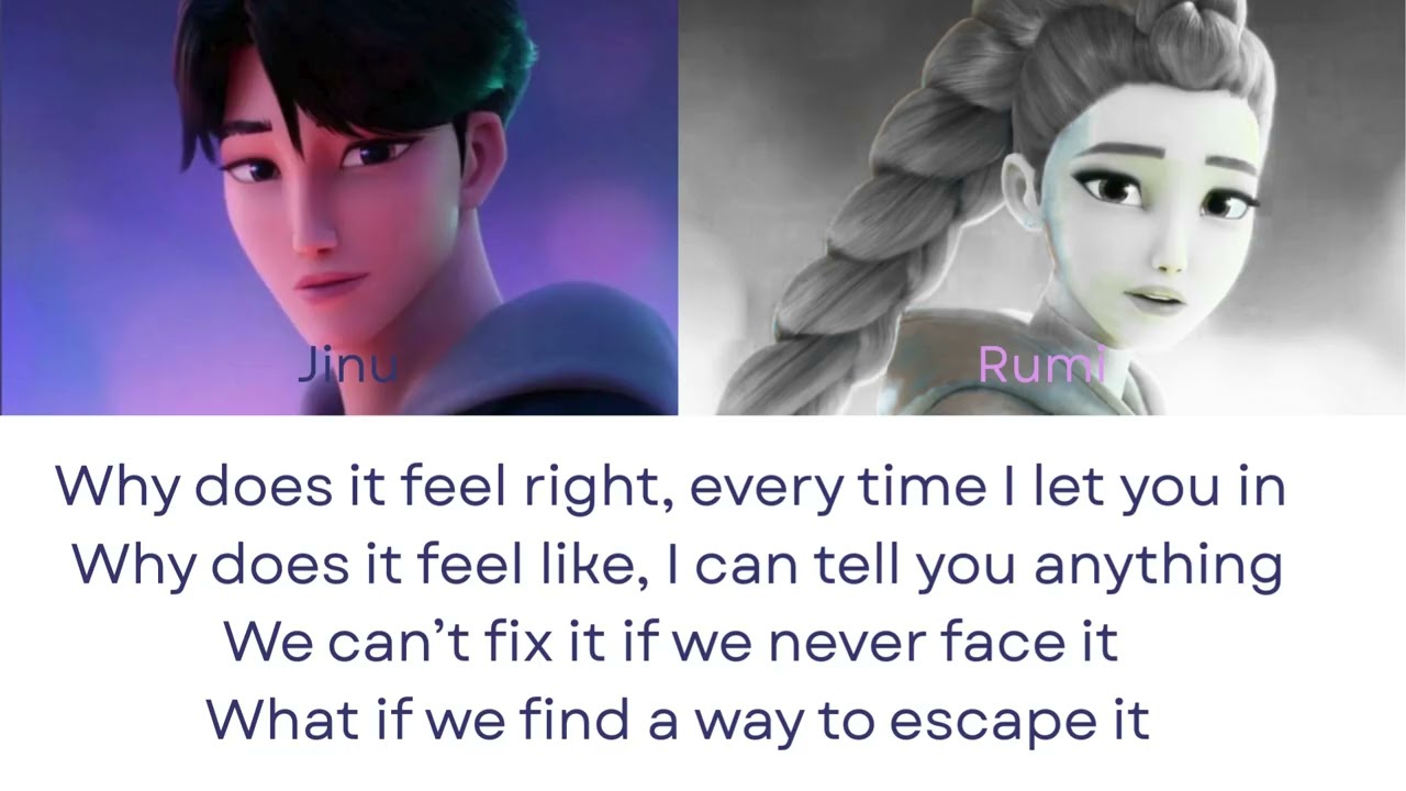 Free Song with Color Coded Lyrics from KPop Demon Hunters