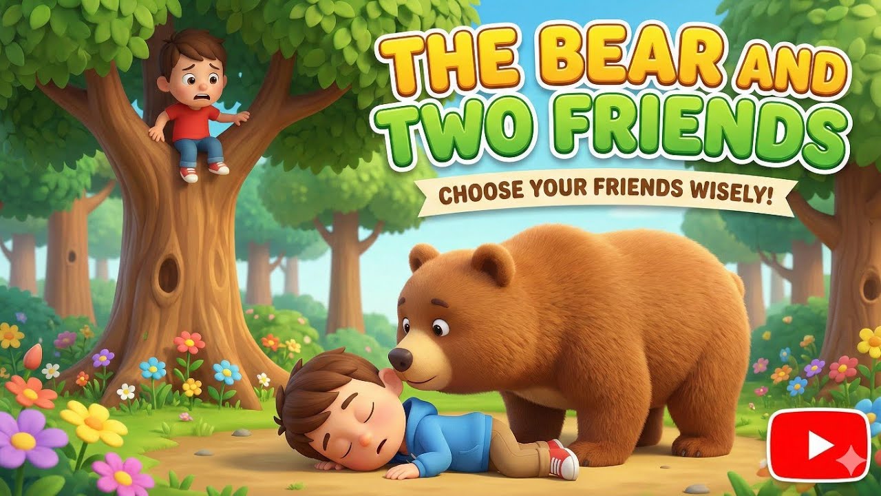 The Bear and Two Friends | Animated Moral Story for Kids | EM Kids Hub ...
