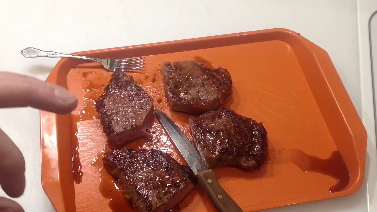 Dry Brine Strip Steak, Reversed Seared on the Lodge Cast Iron Plate