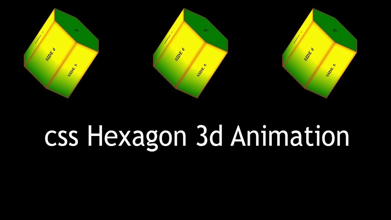 hexagon css 3d animation - YouTube