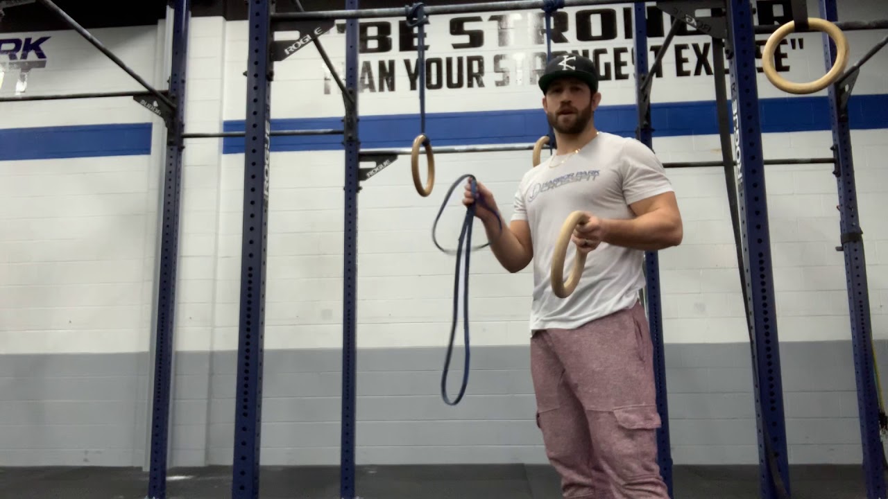 Ring MuscleUp Transition using bands as a strap YouTube